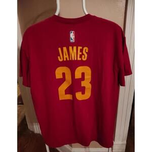 NBA Cleveland #23 LeBron James Jersey T-Shirt- L -Adidas EUC